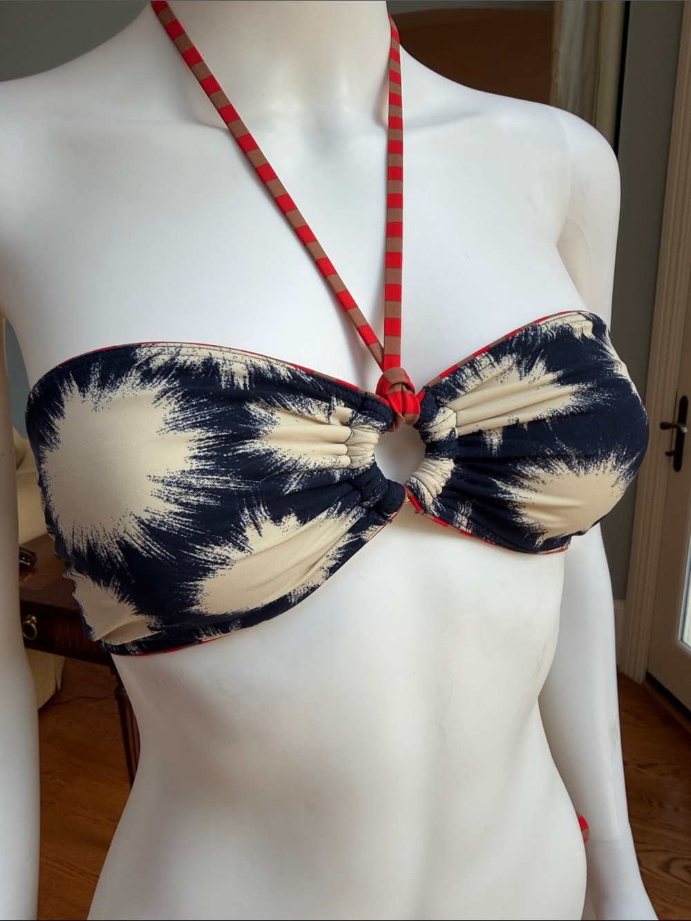 Marc by Marc Jacobs Navy and White Tie-Dye Halter Bikini - Picture 4 of 12